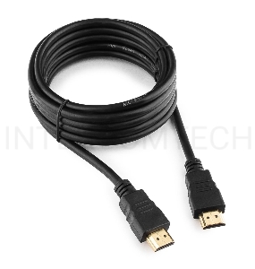 Кабель HDMI Cablexpert CC-HDMI4-10, 3.0м, v2.0, 19M/19M, черный, позол.разъемы, экран, пакет