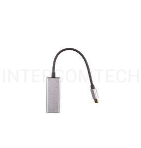 Кабель-переходник USB 3.1 Type-C -->RJ-45 1000Mbps Ethernet, Aluminum Shell, 0.15м VCOM <DU320M>