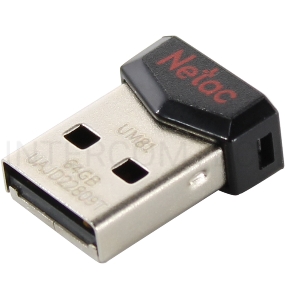 Флеш Диск Netac UM81 64Gb <NT03UM81N-064G-20BK>, USB2.0, Ultra compact