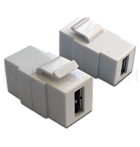 Модуль Keystone, USB 2.0, тип A, мама-мама, 180 градусов, белый