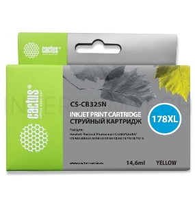 Картридж струйный Cactus CS-CB325N желтый для №178XL HP PhotoSmart B8553/C5383/C6383/D5463 (14,6ml)