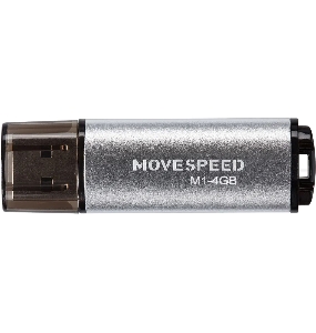 Накопитель USB2.0 4GB Move Speed M1 серебро