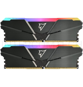 Модуль памяти DDR 4 DIMM 32Gb (16Gbx2) PC25600, 3200Mhz, Netac Shadow NTSRD4P32DP-32E, RGB, CL16 Grey, 1.35V, с радиатором