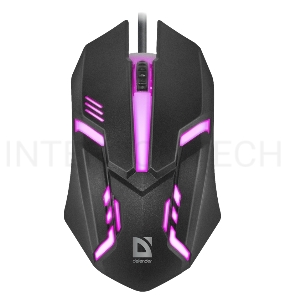 Мышь проводная Defender Cyber MB-560L [52560] {, 7 цветов, 3 кнопки,1200dpi, черный}