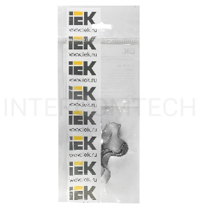 Скоба IEK CMAT11-19-010 двухлапковый 19мм оцинкованная сталь белый (упак.:10шт)