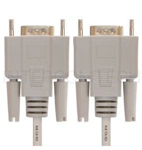 Кабель Greenconnect 3.0m 0-модемный COM RS-232 линковочный, DB9/DB9  9M/9M, серый, 30 AWG, GCR-DB902-3m