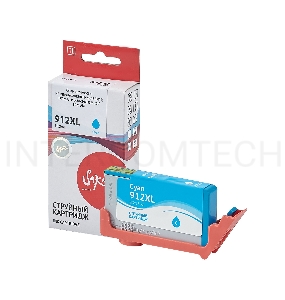 Струйный картридж Sakura 3YL81AE (№912XL Cyan) для HP, голубой, 10,5 мл., 825 к.