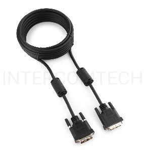 Кабель DVI-D single link Gembird/Cablexpert , 19M/19M, 4.5м, черный, экран, феррит.кольца, пакет (CC-DVI-BK-15)