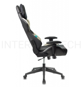 Кресло игровое Бюрократ VIKING 5 AERO WHITE черный/белый искусственная кожа