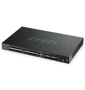Коммутатор Zyxel XGS4600-32F L3 Managed Switch, 24 port Gig SFP, 4 dual pers.  and 4x 10G SFP+, stackable, dual PSU