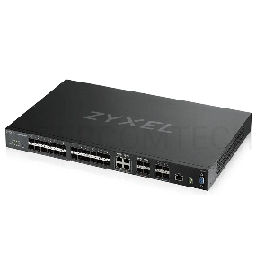 Коммутатор Zyxel XGS4600-32F L3 Managed Switch, 24 port Gig SFP, 4 dual pers.  and 4x 10G SFP+, stackable, dual PSU