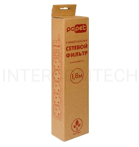 Сетевой фильтр PC Pet AP01006-1.8-BK 1.8м (5 розеток) черный