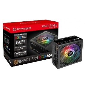 Блок питания Thermaltake Smart BX1 RGB (PS-SPR-0650NHSABE-1), 650W, APFC, 80+ Bronze, non-modular 