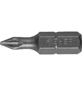 Бита ЗУБР МАСТЕР 26001-1-25-2  кованая CrMo C 1/4'' PH1 25мм 2шт