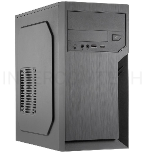 Корпус без блока питания Case Foxline FL-702, mATX, 1x5.25EXT, 1x3.5EXT, 2x3.5INT, 2xUSB3.0, HDA, no FAN, no PSU, no pwr cord