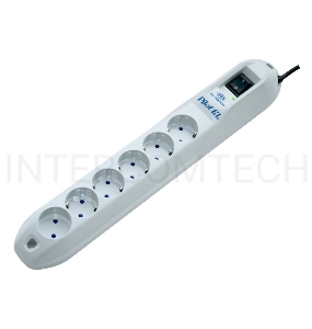 Сетевой фильтр Pilot GL 6 розеток (5 евро + 1 без заземления) 10 м Surge protector Pilot GL 6 outlets (5 euro + 1 without ground) 10A / 2.2kVt, 10m