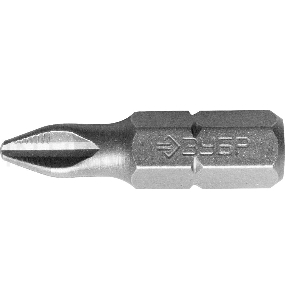 Бита ЗУБР МАСТЕР 26001-2-25-2  кованая CrMo C 1/4'' PH2 25мм 2шт