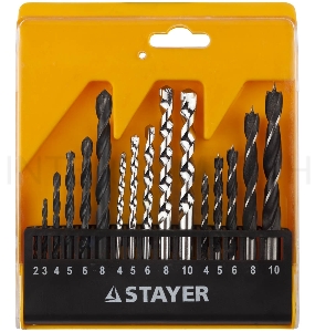 Набор сверл STAYER STANDARd29720-H16  комби.дер/мет/бет 16шт.