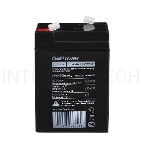Аккумулятор свинцово-кислотный GoPower LA-645/security 6V 4.5Ah (1/20)