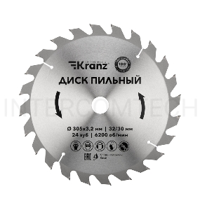 Диск пильный 305 мм х 24 зуб х 32/30 мм Kranz
