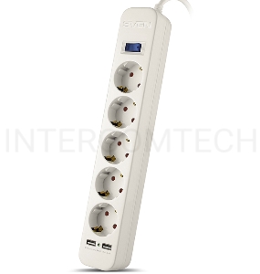 Фильтр SVEN SF-05LU 1,8 м (5 евро розеток,2 USB) белый, цветная коробка Surge protector SVEN SF-05LU 1,8 м (5 евро розеток,2 USB) белый, цветная коробка