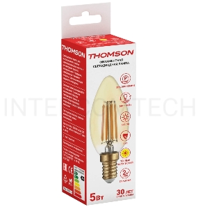 Лампа светодиодная Hiper THOMSON LED FILAMENT CANDLE 5W 515Lm E14 2700K TH-B2065