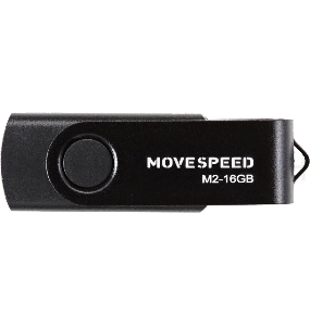 Накопитель USB2.0 16GB Move Speed M2 черный