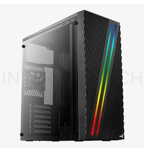 Корпус Aerocool Streak-A-BK-v1 черный без БП ATX 1x80mm 2xUSB2.0 1xUSB3.0 audio