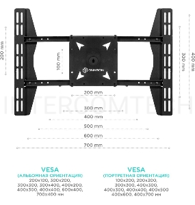 Потолочный кронштейн ONKRON CPRO2L-4 для 4 телевизоров 32”- 55