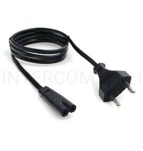 Кабель питания аудио/видео Cablexpert PC-184/2-1М, 1м, CEE 7/16 - C7, 2-pin, 2х0,5, черный, пакет