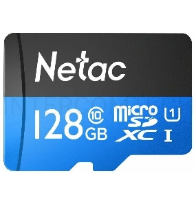 Флеш-Карта NeTac P500 Standard MicroSDXC 128GB U1/C10 up to 80MB/s, retail pack card only