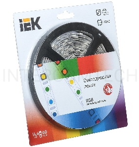 Лента LED 5м Iek LSR2-3-060-20-1-05 блистер LSR-5050RGB60-14,4-IP20-12V красный/зеленый/синий