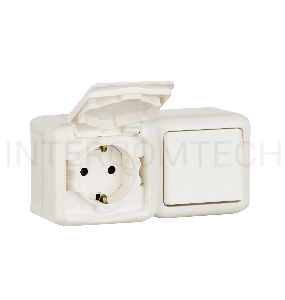 Выключатель+розетка Legrand 2К+З шторки IP44 белый 782318