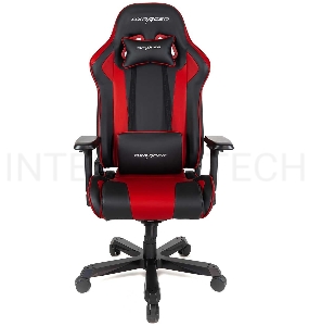Игровое кресло DXRacer King чёрно-красное (OH/KS99/NR, экокожа, регулируемый угол наклона)