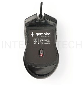 Мышь игровая Gembird MG-800, USB, 3200DPI, 6 кнопок+колесо-кнопка, кабель тканевый 1.8 м