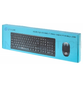 Беспроводной комплект клавиатура + мышь Oklick 230M Black 2.4ГГц  Nano Receiver USB