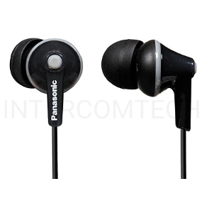 Наушники вкладыши Panasonic RP-HJE125E-K 1.1м черный проводные (в ушной раковине)
