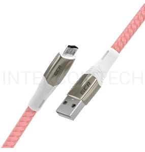 Кабель 1.2m GCR MicroUSB series MERCEDES, PINK NYLON, супер быстрая зарядка, 28/22 AWG, GCR-51954 GCR Кабель 1.2m MicroUSB series MERCEDES, PINK NYLON, супер быстрая зарядка, 28/22 AWG, GCR-51954