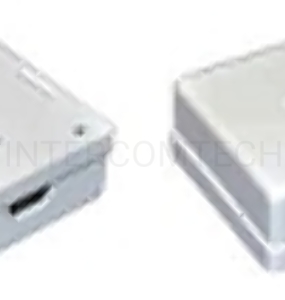Настенная информационная розетка RJ45 8P8C, кат.5Е UTP, 2-порта, белая 