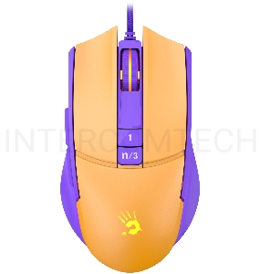 Мышь A4Tech Bloody L65 Max желтый/фиолетовый оптическая (12000dpi) USB