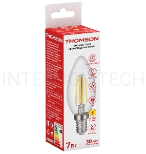 Лампа светодиодная Hiper THOMSON LED FILAMENT CANDLE 7W 695Lm E14 2700K TH-B2067
