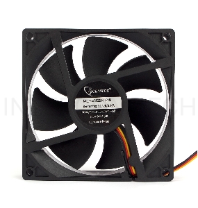 Вентилятор Gembird, 92x92x25, тихий, 3 pin/4pin Molex, провод 30 см