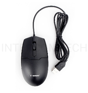Мышь Gembird MOP-425, USB, черный, 2кн.+колесо-кнопка, 1000 DPI, кабель 1.8м