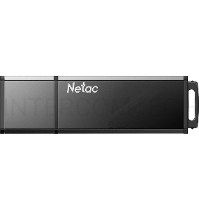 Флеш Диск Netac U351 64Gb <NT03U351N-064G-30BK>, USB3.0, с колпачком, металлическая чёрная