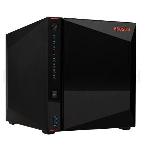Сетевое хранилище ASUSTOR AS5304T 4-Bay NAS/Media player/Intel Celeron J4105 1.5GHz, up to 2.5 GHz(Quad-Core), 4GB SO-DIMM DDR4, noHDD(HDD,SSD),/2x2,5GbE(LAN)/3xUSB3.2,HDMI/4ip camera license ; 90IX0181-BW3S10
