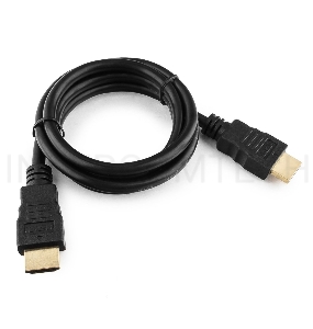 Кабель HDMI Gembird/Cablexpert, 1м, v1.4, 19M/19M, черный, позол.разъемы, экран(CC-HDMI4-1M)