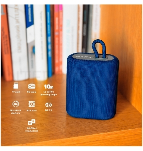Портативная акустика CANYON BSP-4, Bluetooth Speaker, BT V5.0, BLUETRUM AB5365A, TF card support, Type-C USB port, 1200mAh polymer battery, Yellow, cable length 0.42m, 114*93*51mm, 0.29kg