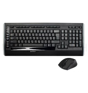 Клавиатура + мышь A4TECH W 9300F USB (черный), 2.4G наноприемник