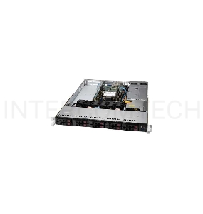 Платформа SuperMicro, SYS-110P-WTR 1U, Single socket P+ (LGA 4189) up to 270W/ Intel® C621A/ 8xDIMM/ 10xHot-plug 2.5