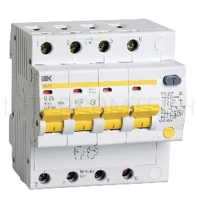 Диф.автомат Iek MAD10-4-025-C-030 АД14 4Р 25А  30мА ИЭК